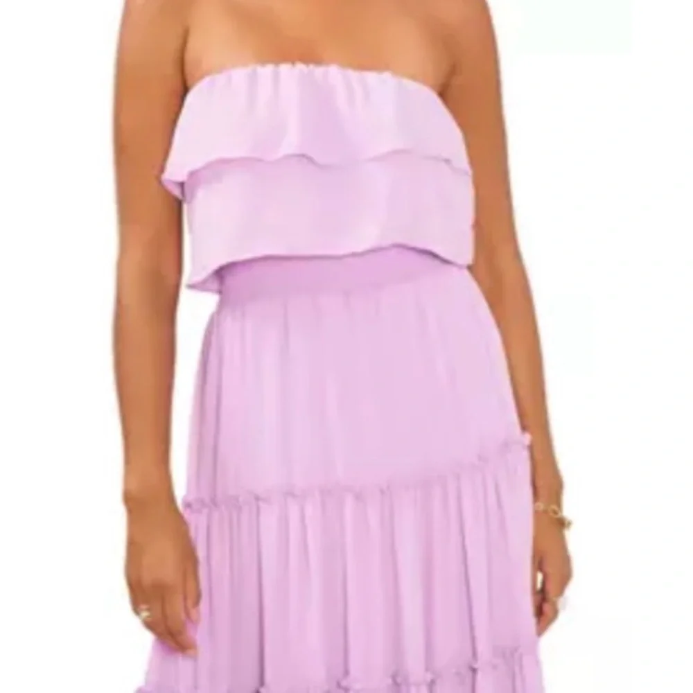 NWT 1. State Strapless Ruffle Tiered Maxi Dress - Picture 2 of 9